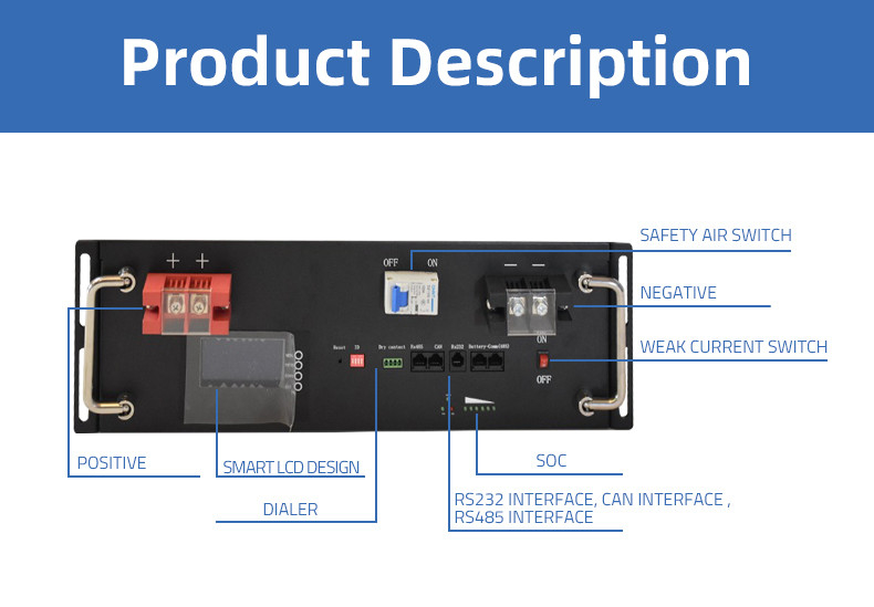 Pinsheng CE zugelassen 48V 10KWH 20KWH 30KWH 40KWH Solarumrichterbatterie 51.2V Stapelbare LiFePO4 Energiespeicherbatterie