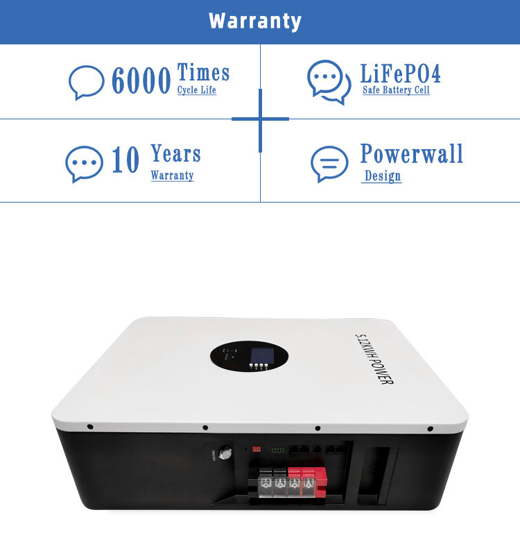Pinsheng Power Wall 5kw 10kw 48v 100ah 200ah Lifepo4 Lithium-Ionen-Batterie 10kwh Tesla Solarenergie Speicher für das Sonnensystem