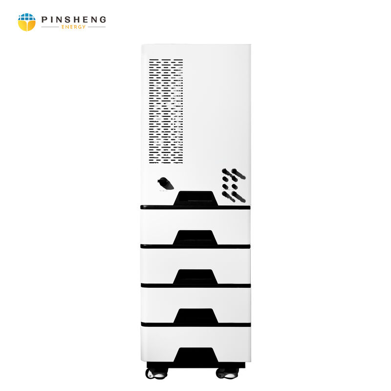 Pinsheng All-in-One Stapelbare Module 51,2V LiFePO4 Lithium Batterie 10 kWh 20 kWh Energiespeicherbatterie und 10 kW Hybrid-Wechselrichter
