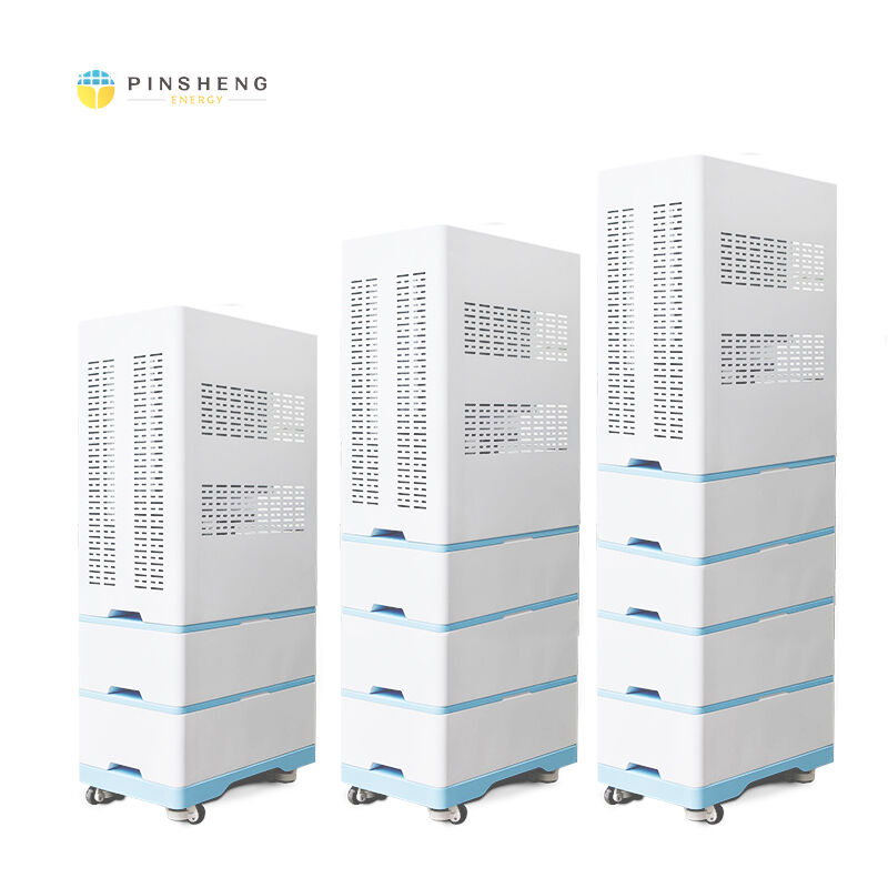 Pinsheng 48V On-Grid/Off-Grid Backup Solar 10 kWh Lithium-Eisenphosphat-Batterie mit BMS Hybrid-Wechselrichtern für Solarspeicher