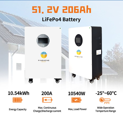Pinsheng 15kWh 51.2V 280Ah 300Ah Home LiFePO4 Batteriepaket Solarenergie Speicherbatterie für den Heimgebrauch